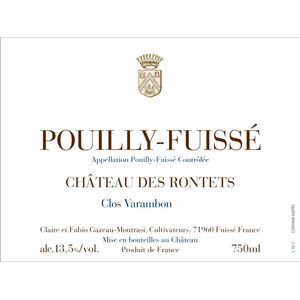 2020 Chateau des Rontets, Pouilly-Fuisse, Clos Varambon 6x75cl