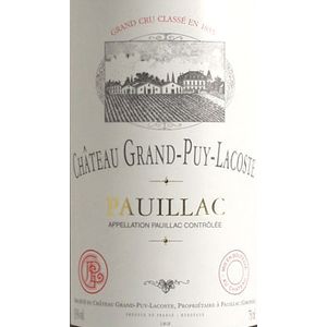 1996 Chateau Grand-Puy-Lacoste 5eme Cru Classe, Pauillac 12x75cl