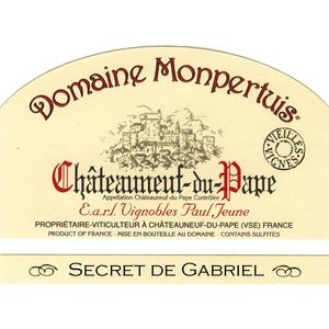 2010 Monpertuis, Chateauneuf-du-Pape, Secret De Gabriel 6x150cl
