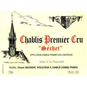 2017 Vincent Dauvissat, Chablis Premier Cru, Sechet 12x75cl
