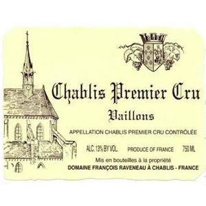 2020 Domaine Francois Raveneau, Chablis Premier Cru, Vaillons 6x75cl