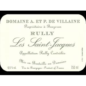 2020 Domaine de Villaine, Rully, Les Saint-Jacques 6x75cl