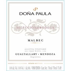 2019 Dona Paula, Gualtallary Seleccion Bodega Malbec, Tupungato 6x75cl