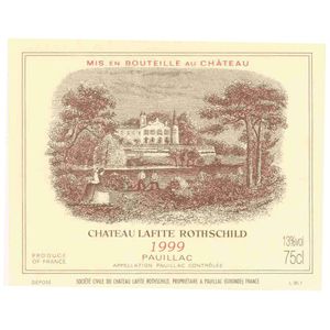 1999 Chateau Lafite Rothschild Premier Cru Classe, Pauillac 1x500cl