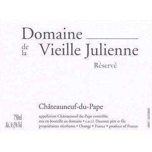2019 Domaine de la Vieille Julienne, Chateauneuf-du-Pape, Reserve 6x75cl