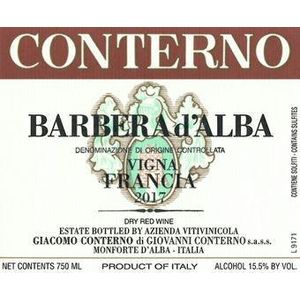 2017 Giacomo Conterno, Barbera d'Alba, Francia 1x75cl