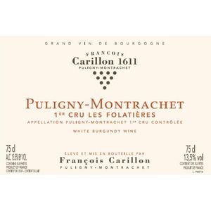 2017 Francois Carillon, Puligny-Montrachet Premier Cru, Les Folatieres 1x300cl
