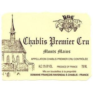 2019 Domaine Francois Raveneau, Chablis Premier Cru, Montmains 6x75cl