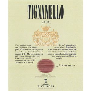 2008 Tignanello, Toscana 12x75cl