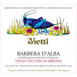 2021 Vietti, Barbera d'Alba, Vigna Vecchia Scarrone 6x75cl