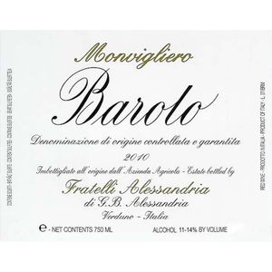2010 Fratelli Alessandria, Barolo, Monvigliero 6x75cl