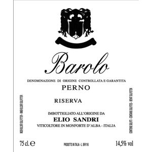 2015 Elio Sandri, Barolo, Perno Riserva 6x75cl