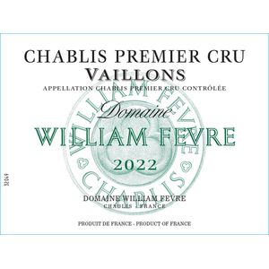 2022 Domaine William Fevre, Chablis Premier Cru, Vaillons 6x75cl