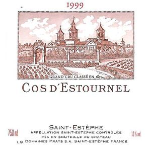 1999 Cos d'Estournel 2eme Cru Classe, Saint-Estephe 12x75cl