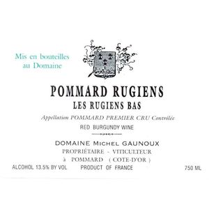2013 Domaine Michel Gaunoux, Pommard Premier Cru, Les Rugiens Bas 12x75cl