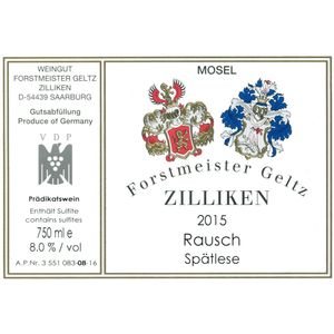 2015 Forstmeister Geltz Zilliken, Saarburger Rausch Riesling Spatlese Auktion, Mosel 6x75cl
