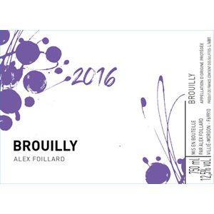 2016 Alex Foillard, Brouilly 3x150cl