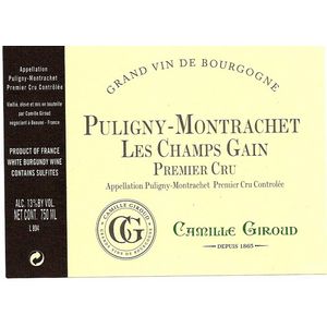 2009 Camille Giroud, Puligny-Montrachet Premier Cru, Champ Gain 6x75cl