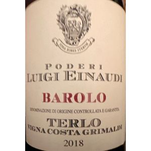 2018 Poderi Luigi Einaudi, Barolo, Terlo Vigna Costa Grimaldi 6x75cl