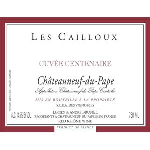 2019 Lucien & Andre Brunel, Chateauneuf-du-Pape, Les Cailloux Cuvee Centenaire 6x75cl