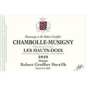 2022 Robert Groffier, Chambolle-Musigny Premier Cru, Les Hauts Doix 6x75cl