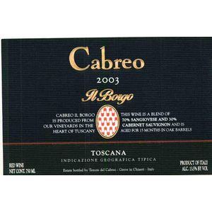 1996 Cabreo, Il Borgo, Toscana 6x75cl