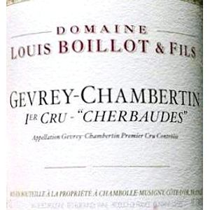 2016 Domaine Louis Boillot, Gevrey-Chambertin Premier Cru, Cherbaudes 6x75cl