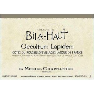 2015 Domaine de Bila-Haut (M. Chapoutier), Cotes du Roussillon, Latour de France Occultum Lapidem 1x300cl