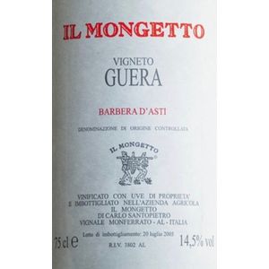 2000 Il Mongetto, Barbera d'Asti, Guera 6x75cl