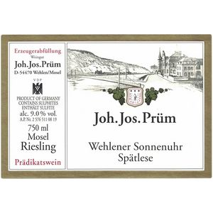 2021 Joh. Jos. Prum, Wehlener Sonnenuhr Riesling Spatlese, Mosel 6x75cl