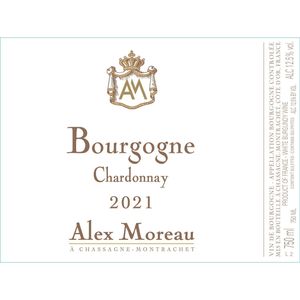 2021 Alex Moreau, Bourgogne, Chardonnay 12x75cl