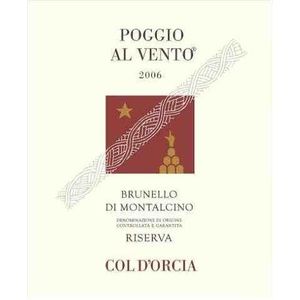 2006 Col d'Orcia, Brunello di Montalcino, Poggio Vento Riserva 6x75cl