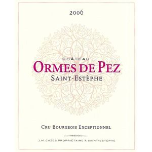 2006 Chateau Ormes de Pez, Saint-Estephe 12x75cl
