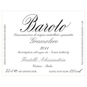2011 Fratelli Alessandria, Barolo, Gramolere 6x75cl