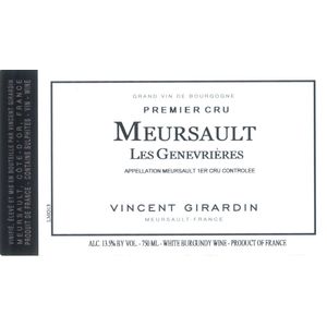 2019 Vincent Girardin, Meursault Premier Cru, Genevrieres 6x75cl