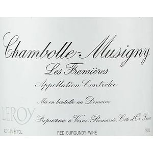 2015 Domaine Leroy, Chambolle-Musigny, Les Fremieres 3x75cl