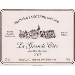 2023 Pascal Cotat, Sancerre, Grande Cote 12x75cl