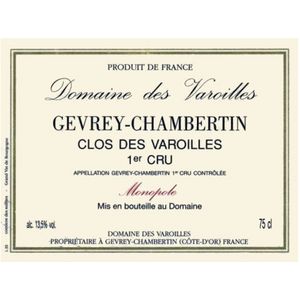 2016 Domaine des Varoilles, Gevrey-Chambertin Premier Cru, Clos des Varoilles 6x75cl