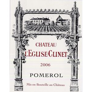 2006 Chateau L'Eglise-Clinet, Pomerol 12x75cl