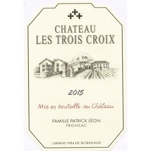 2020 Chateau Les Trois Croix, Fronsac 3x150cl
