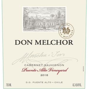 2018 Vina Don Melchor, Cabernet Sauvignon, Puente Alto 6x75cl