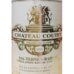 1999 Chateau Coutet Premier Cru Classe, Barsac 12x75cl