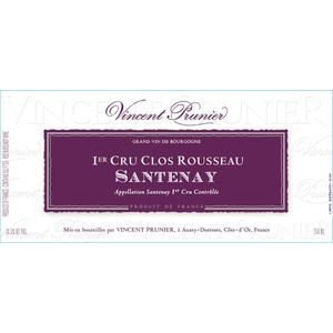 2020 Vincent Prunier, Santenay Premier Cru, Clos Rousseau 6x75cl
