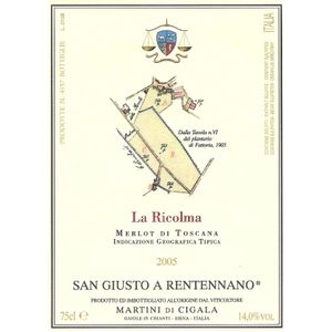 2000 San Giusto a Rentennano, Toscana, La Ricolma Merlot 6x75cl
