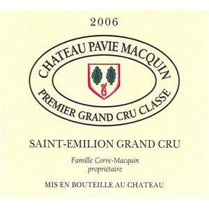 2006 Chateau Pavie Macquin Premier Grand Cru Classe B, Saint-Emilion Grand Cru 1x75cl
