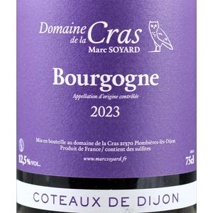 2023 Domaine de la Cras, Bourgogne, Pinot Noir 12x75cl