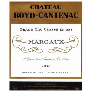 2015 Chateau Boyd-Cantenac 3eme Cru Classe, Margaux 6x75cl
