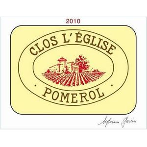 2010 Clos L'Eglise, Pomerol 6x75cl