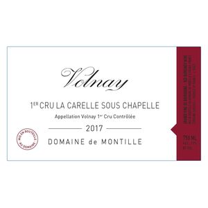 2017 Domaine de Montille, Volnay Premier Cru, Carelle sous la Chapelle 12x75cl