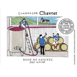 NV Chavost, Rose de Saignee Brut Nature, Champagne 6x75cl